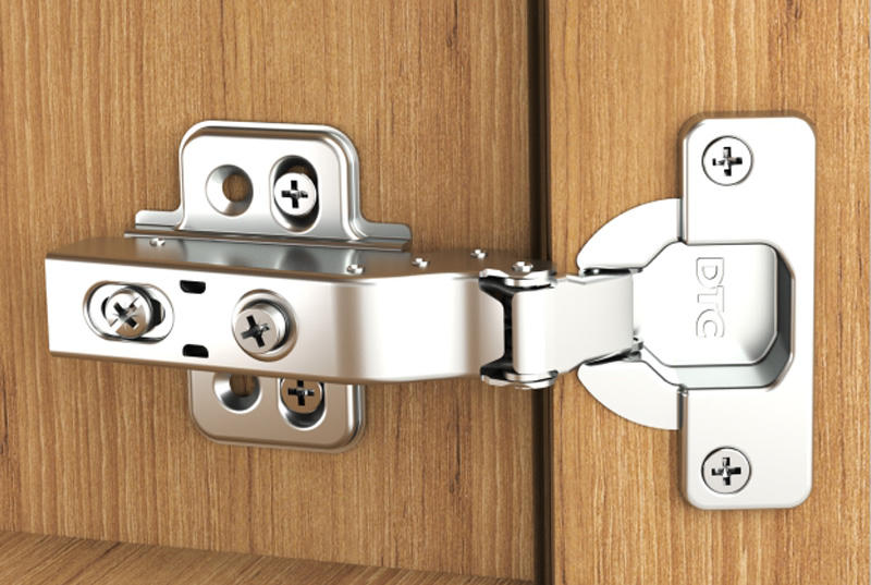 DTC high-end cabinet hinge installed on wooden door